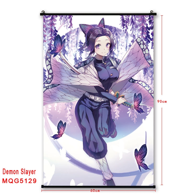 Demon Slayer Kimets Anime plastic pole cloth painting Wall Scroll 60X90CM MQG5129