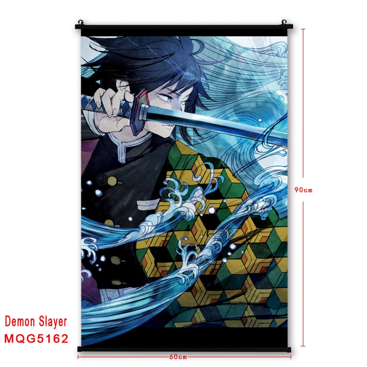 Demon Slayer Kimets Anime plastic pole cloth painting Wall Scroll 60X90CM MQG5162