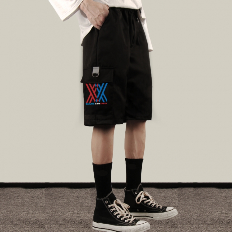 Darling in the Franxx Anime print casual summer shorts overalls from M to XXXL Style 6