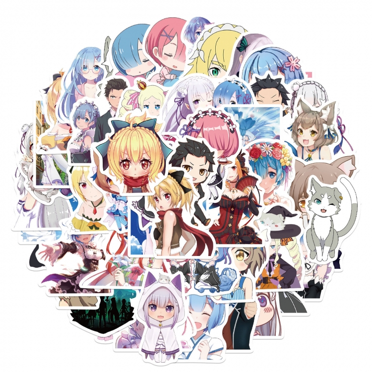 Re:Zero kara Hajimeru Isekai Seikatsu stickers Waterproof stickers a set of 50 price for 5 sets