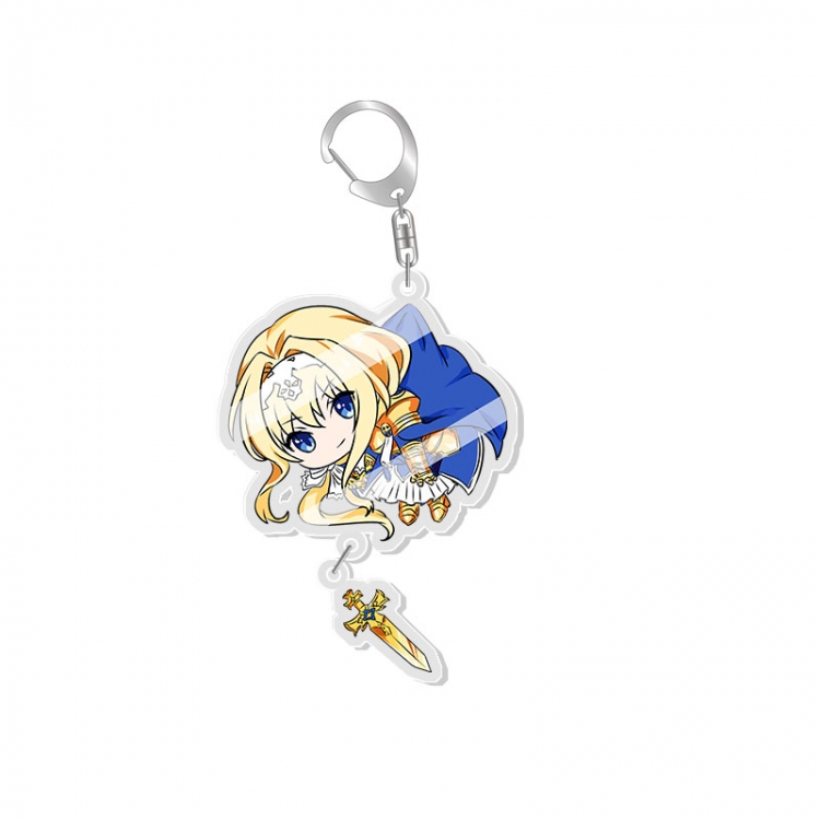 Sword Art Online Animation surrounding acrylic Key Chain  pendant price for 5 pcs fx011