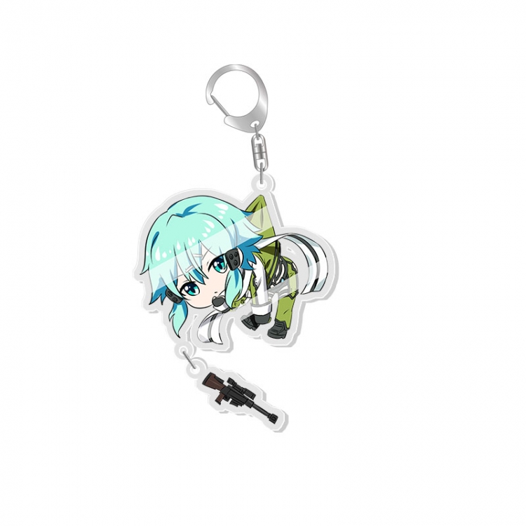 Sword Art Online Animation surrounding acrylic Key Chain  pendant price for 5 pcs  fx007