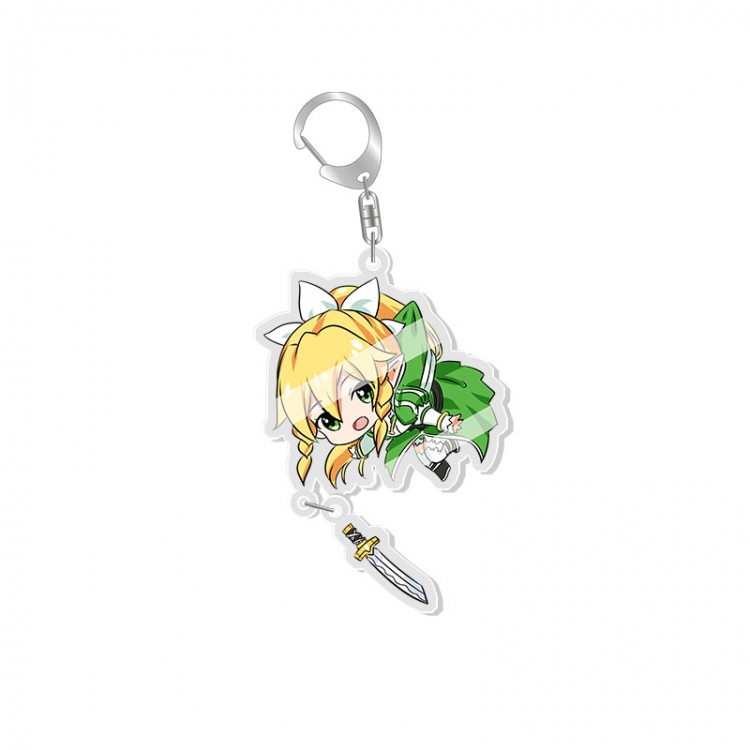 Sword Art Online Animation surrounding acrylic Key Chain  pendant price for 5 pcs fx006