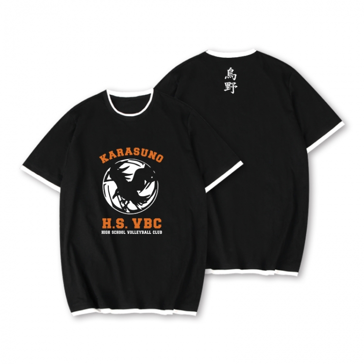 Haikyuu!! Full color printed short-sleeved fake two-piece T-shirt from S to XXXL