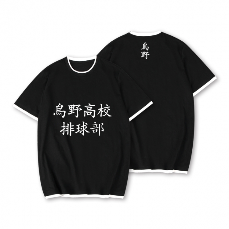 Haikyuu!! Full color printed short-sleeved fake two-piece T-shirt from S to XXXL