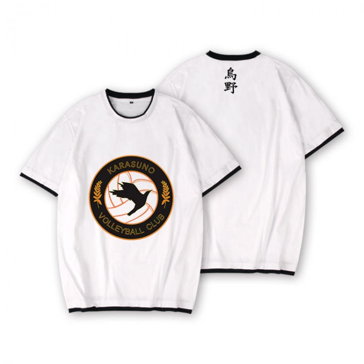 Haikyuu!! Full color printed short-sleeved fake two-piece T-shirt from S to XXXL