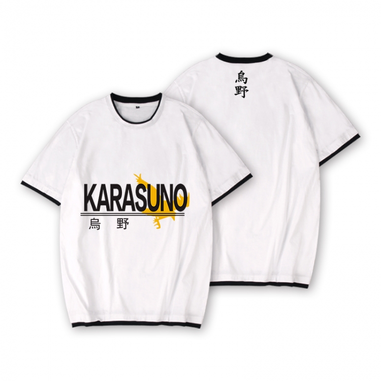 Haikyuu!! Full color printed short-sleeved fake two-piece T-shirt from S to XXXL