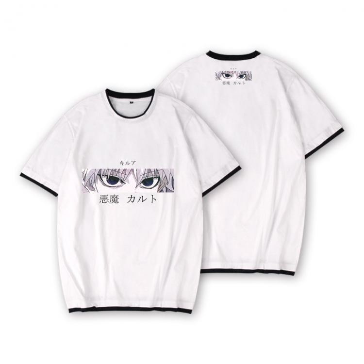 HunterXHunter Full color printed short-sleeved fake two-piece T-shirt from S to XXXL
