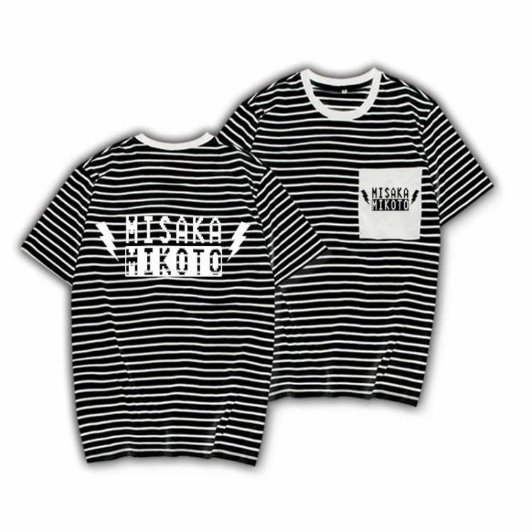Accelerator  Striped Letters Color Loose Short Sleeve T-Shirt from S to XXXL