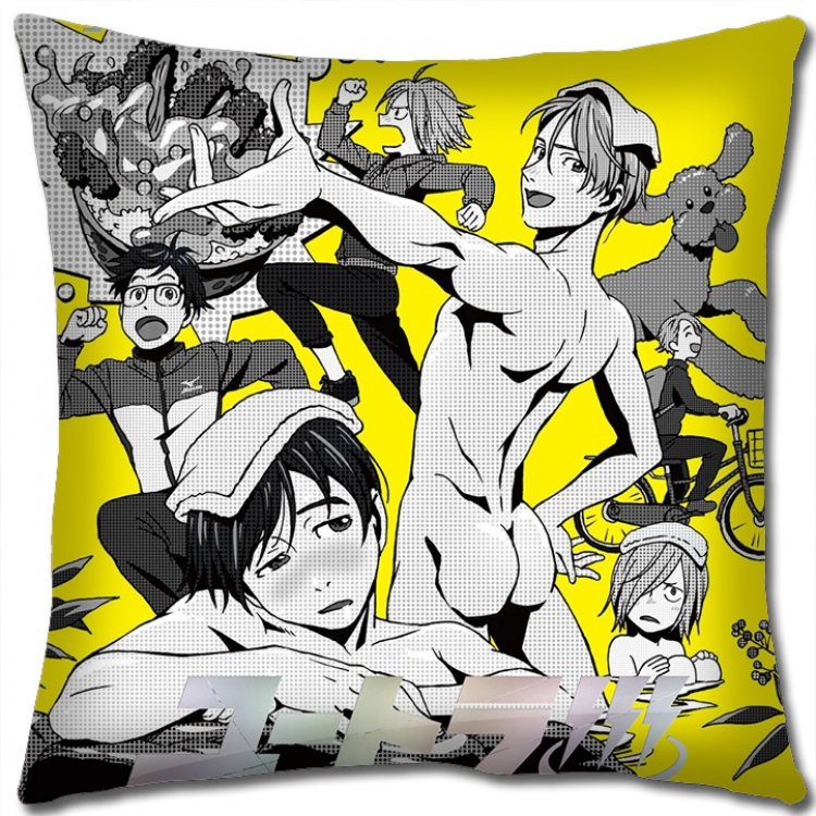 Pillow Yuri !!! on Ice Anime square full-color pillow cushion 45X45CM NO FILLING y15-147