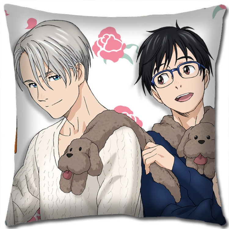 Pillow Yuri !!! on Ice Anime square full-color pillow cushion 45X45CM NO FILLING y15-171
