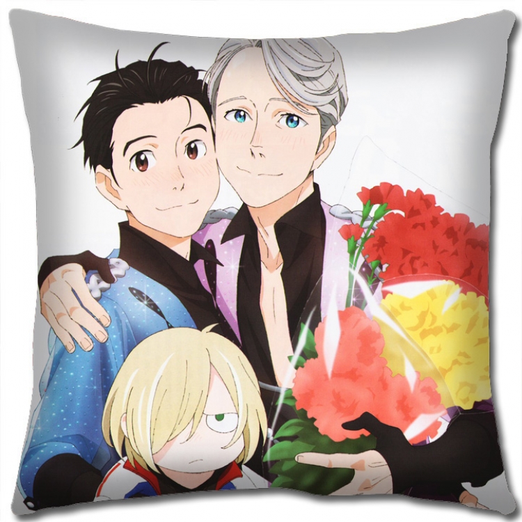 Pillow Yuri !!! on Ice Anime square full-color pillow cushion 45X45CM NO FILLING  y15-181