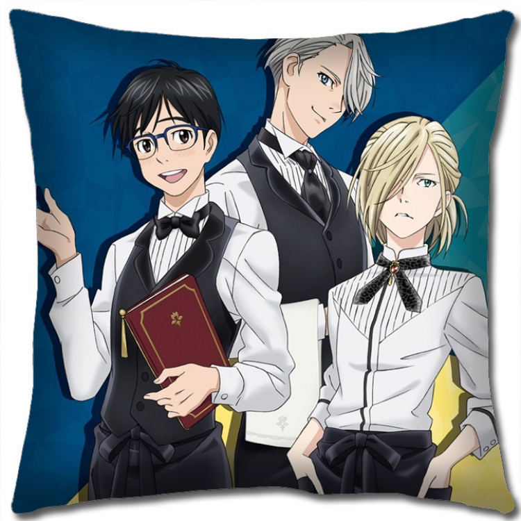 Pillow Yuri !!! on Ice Anime square full-color pillow cushion 45X45CM NO FILLING y15-146