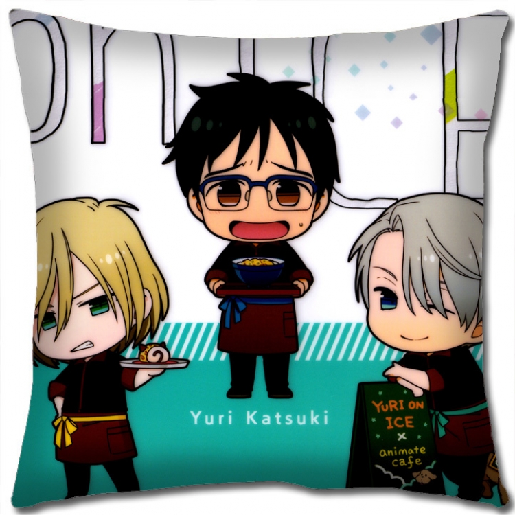 Pillow Yuri !!! on Ice Anime square full-color pillow cushion 45X45CM NO FILLING y15-170