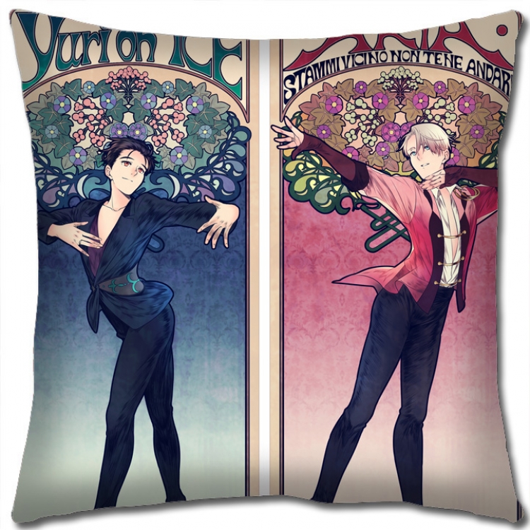 Pillow Yuri !!! on Ice Anime square full-color pillow cushion 45X45CM NO FILLING y15-134