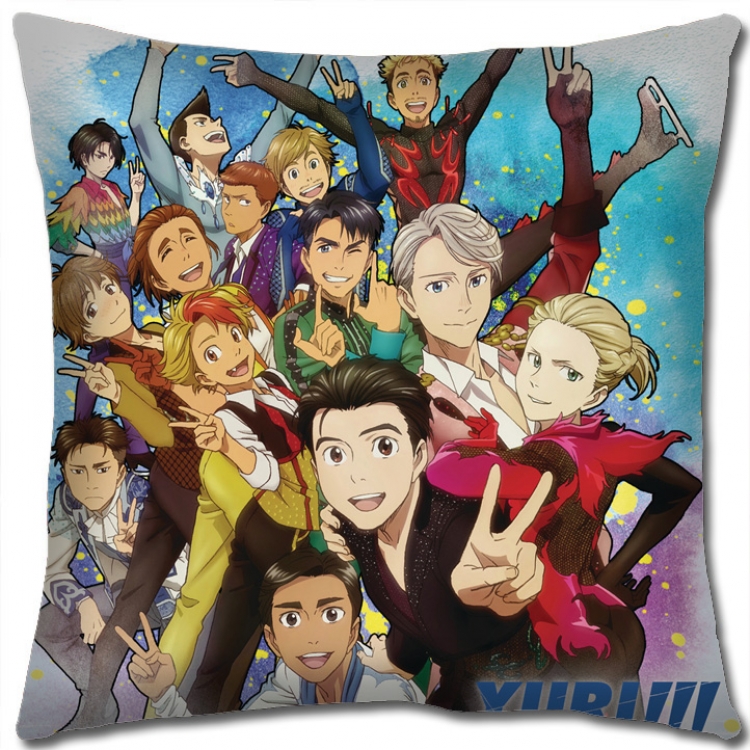 Pillow Yuri !!! on Ice Anime square full-color pillow cushion 45X45CM NO FILLING y15-200