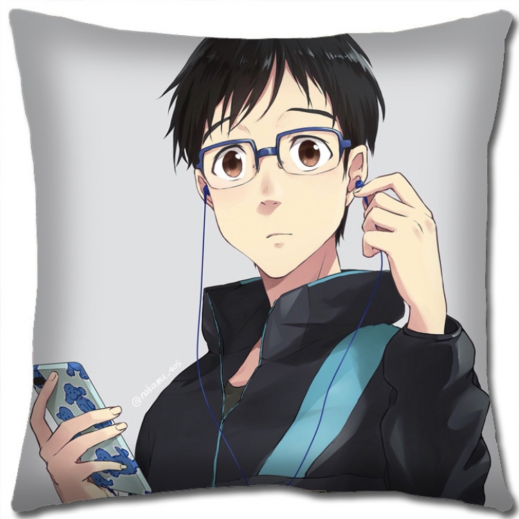 Pillow Yuri !!! on Ice Anime square full-color pillow cushion 45X45CM NO FILLING y15-174