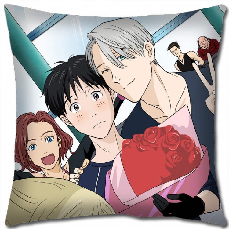 Pillow Yuri !!! on Ice Anime square full-color pillow cushion 45X45CM NO FILLING y15-190