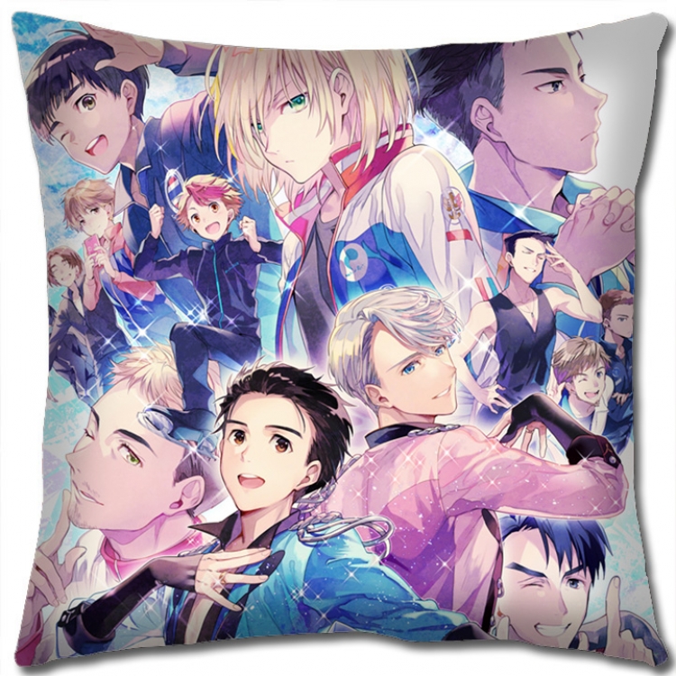 Pillow Yuri !!! on Ice Anime square full-color pillow cushion 45X45CM NO FILLING y15-123
