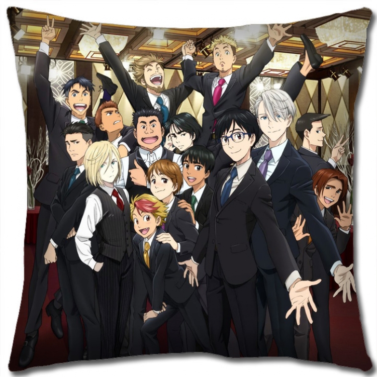 Pillow Yuri !!! on Ice Anime square full-color pillow cushion 45X45CM NO FILLING  y15-184