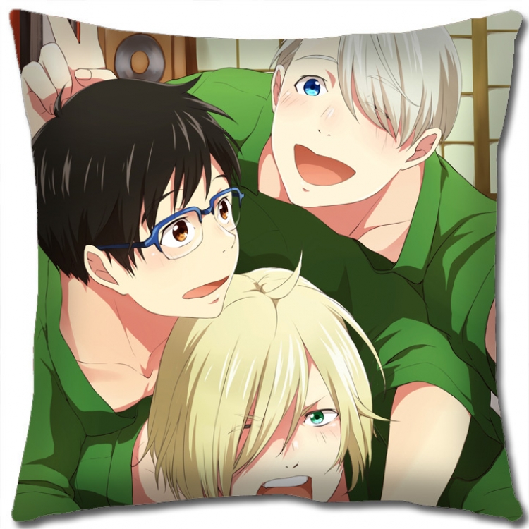 Pillow Yuri !!! on Ice Anime square full-color pillow cushion 45X45CM NO FILLING y15-188