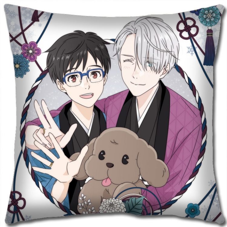 Pillow Yuri !!! on Ice Anime square full-color pillow cushion 45X45CM NO FILLING y15-154