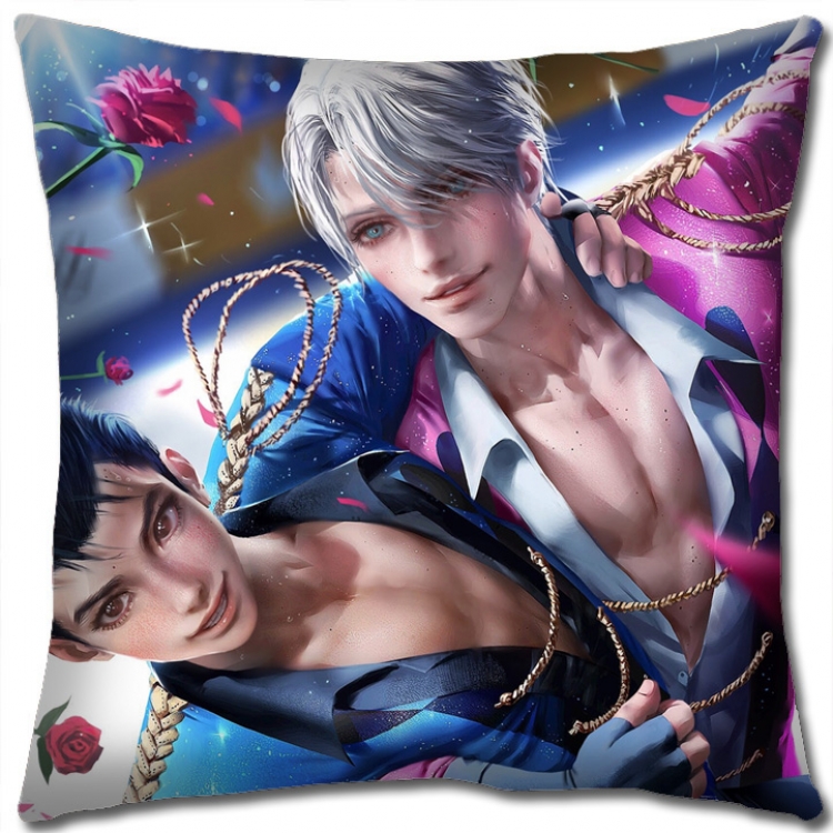 Pillow Yuri !!! on Ice Anime square full-color pillow cushion 45X45CM NO FILLING y15-189