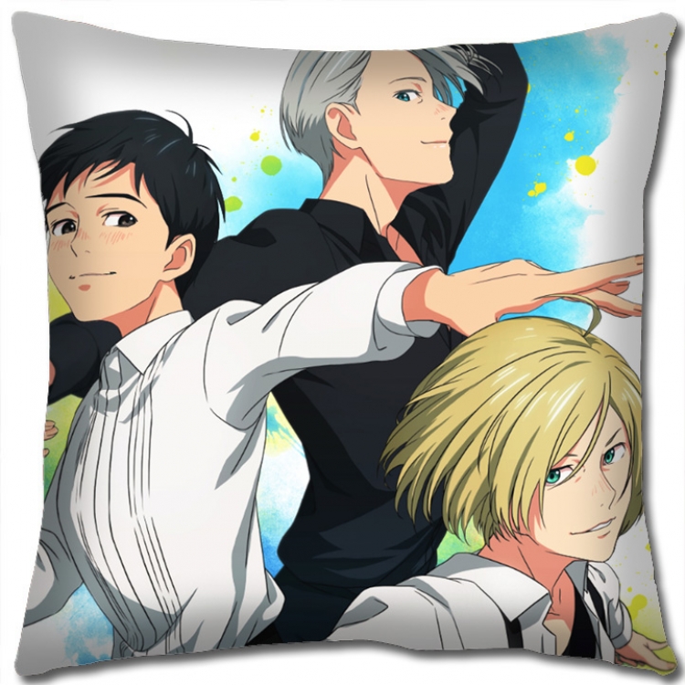 Pillow Yuri !!! on Ice Anime square full-color pillow cushion 45X45CM NO FILLING  y15-187