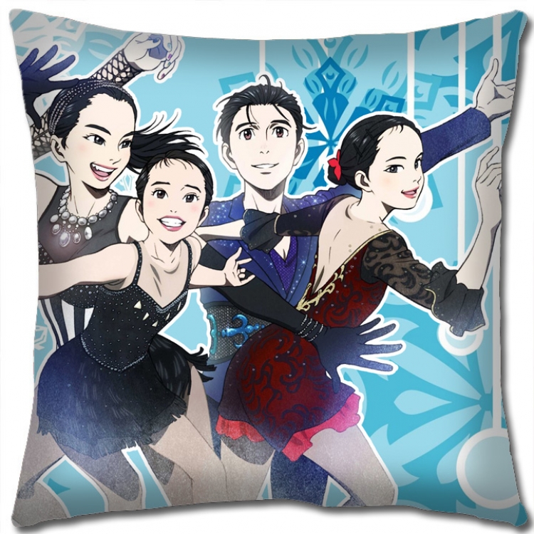 Pillow Yuri !!! on Ice Anime square full-color pillow cushion 45X45CM NO FILLING y15-160