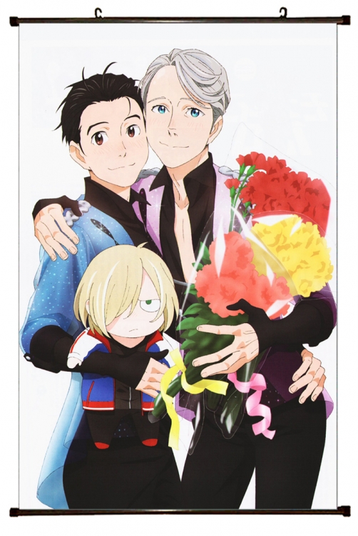 Yuri !!! on Ice Anime black Plastic rod Cloth painting Wall Scroll 60X90CM y15-181