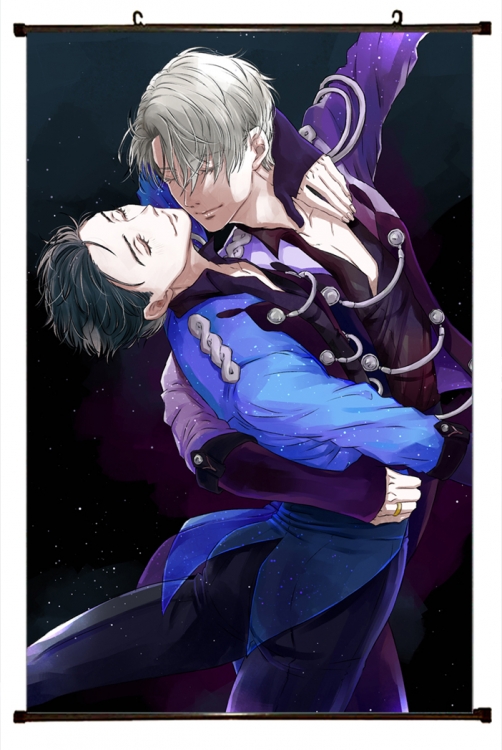 Yuri !!! on Ice Anime black Plastic rod Cloth painting Wall Scroll 60X90CM y15-193