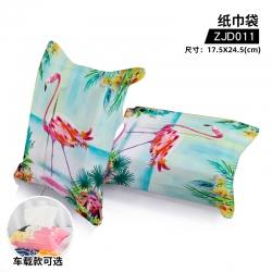 Flamingo  cloth tissue bag Sin...