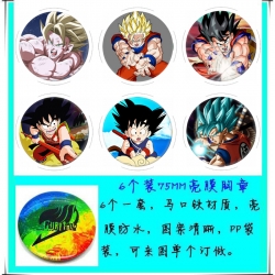 DRAGON BALL 6 Brooch Bedge 75c...