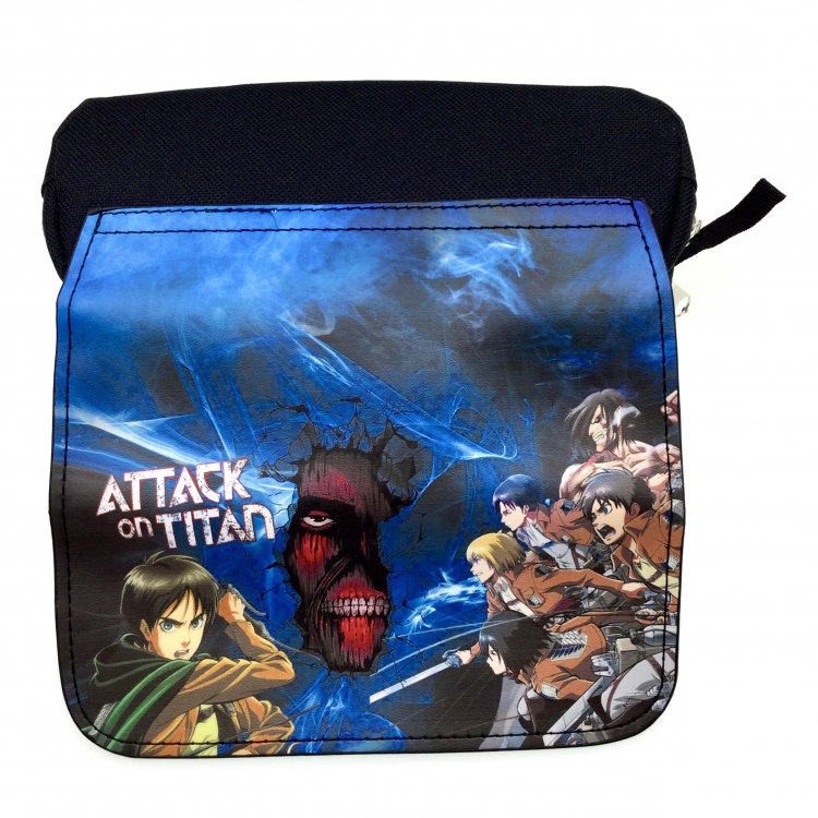 Shingeki no Kyojin Double zipper PU pencil Bag 20X10X7.5M 140G Style D