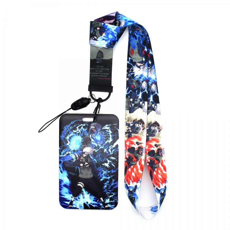Naruto Animation peripheral card holder lanyard  keychain pendant A set of 2  price for 2 pcs