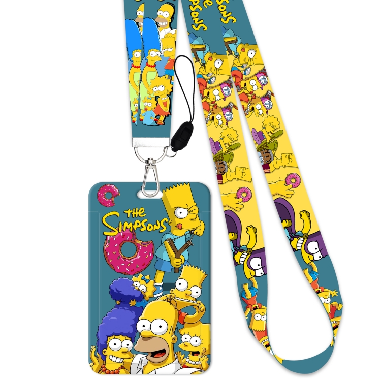 The Simpsons Silver buckle anime peripheral card holder lanyard   price for 2 pcs