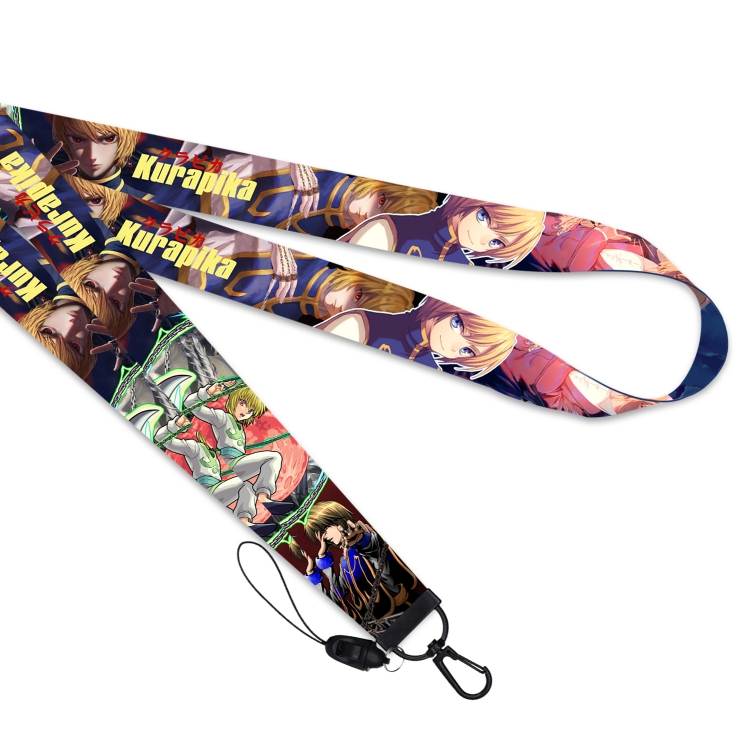 HunterXHunter Black buckle long mobile phone lanyard 45cm price for 10 pcs