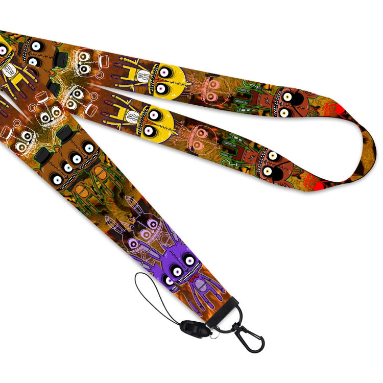 Five Nights at Freddy's  Black buckle long mobile phone lanyard 45cm price for 10 pcs