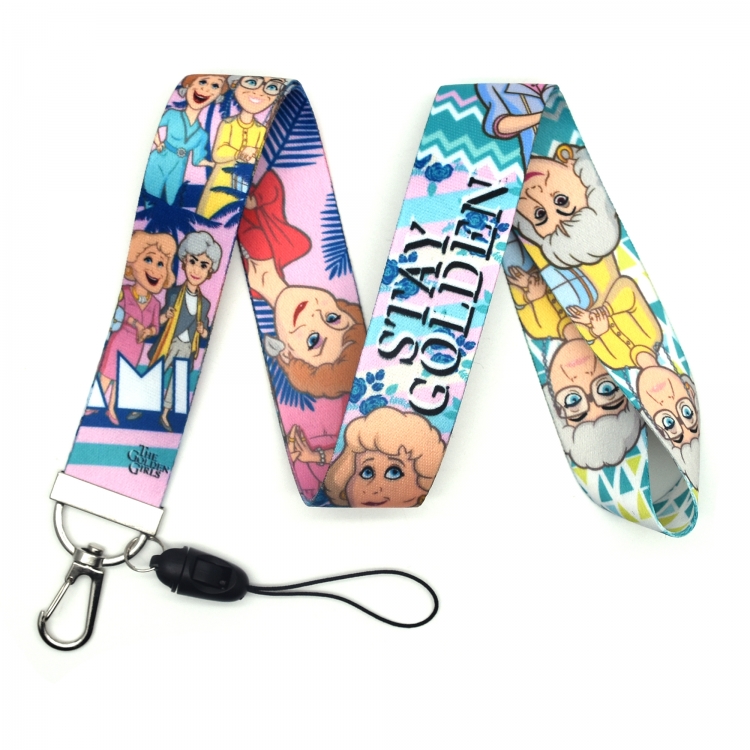 The Golden Girls Silver buckle long mobile phone lanyard 45cm price for 10 pcs