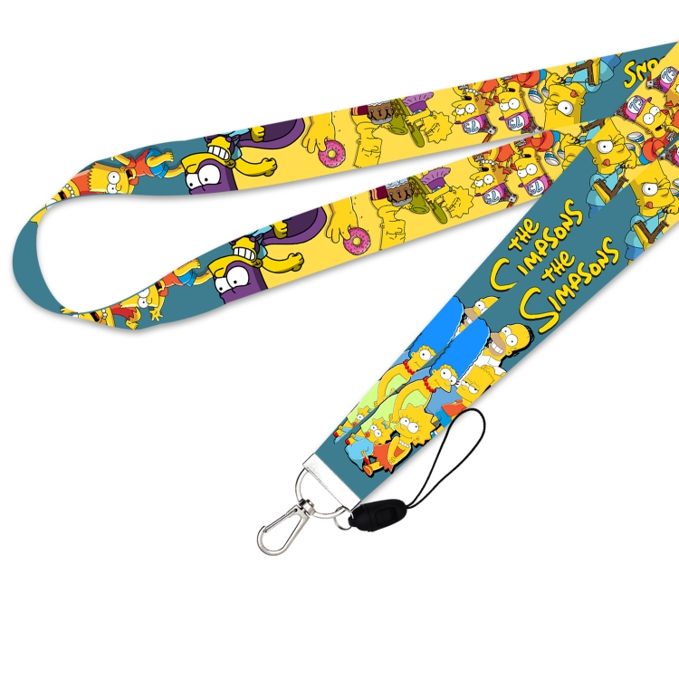 The Simpsons Silver buckle long mobile phone lanyard 45cm price for 10 pcs  45cm