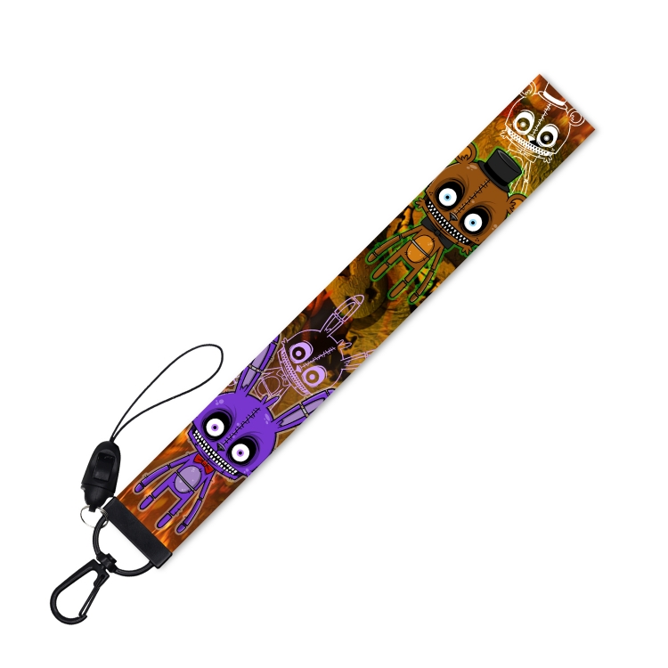 Five Nights at Freddy's black buckle Short mobile phone lanyard 22.5cm price for 10 pcs