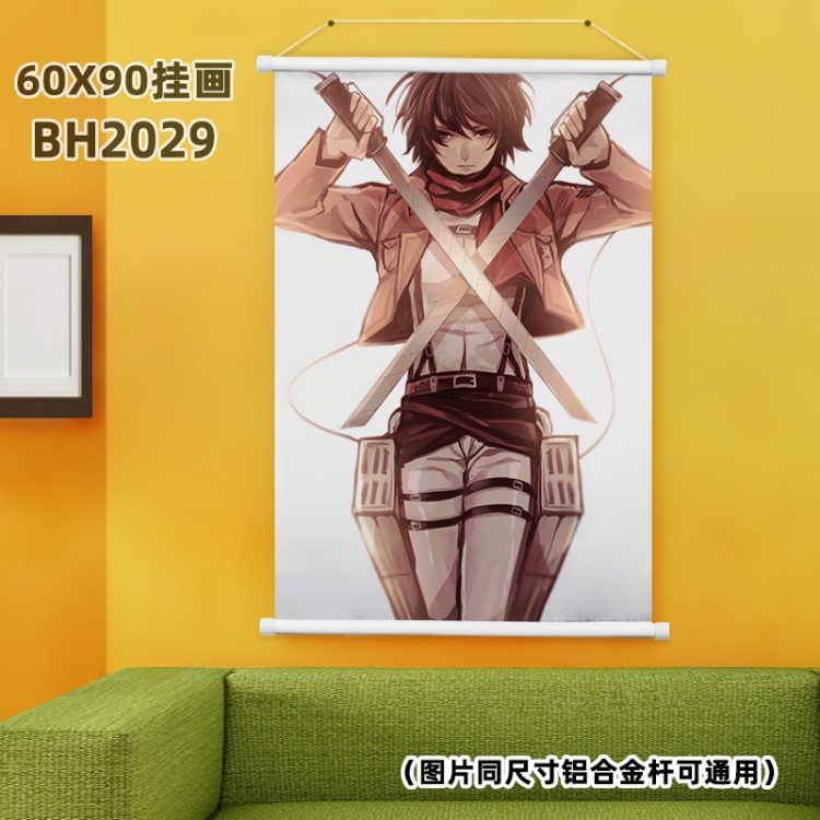 Shingeki no Kyojin White plastic pole hanging picture 60X90CM BH2029