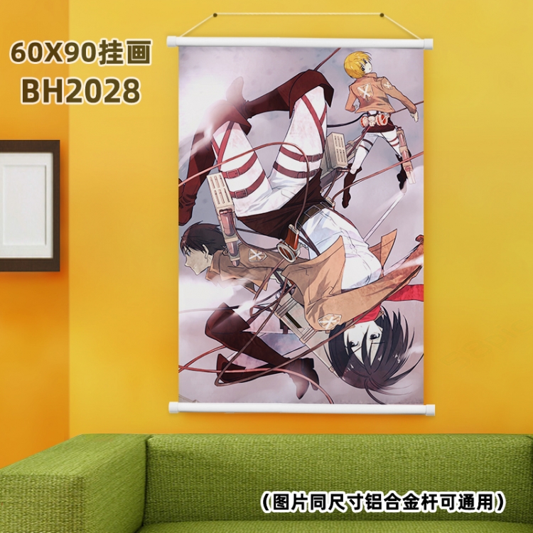 Shingeki no Kyojin White plastic pole hanging picture 60X90CM BH2028