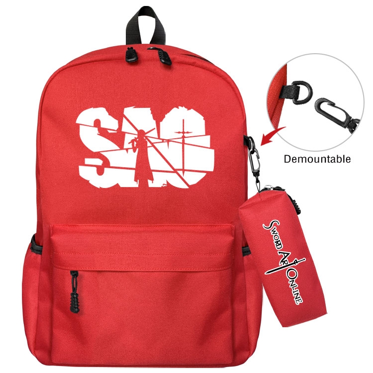  Sword Art Online Cartoon student school bag backpack Pencil Bag combination