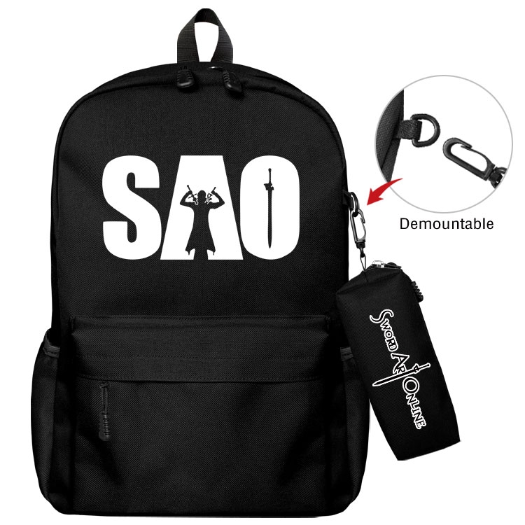  Sword Art Online Cartoon student school bag backpack Pencil Bag combination