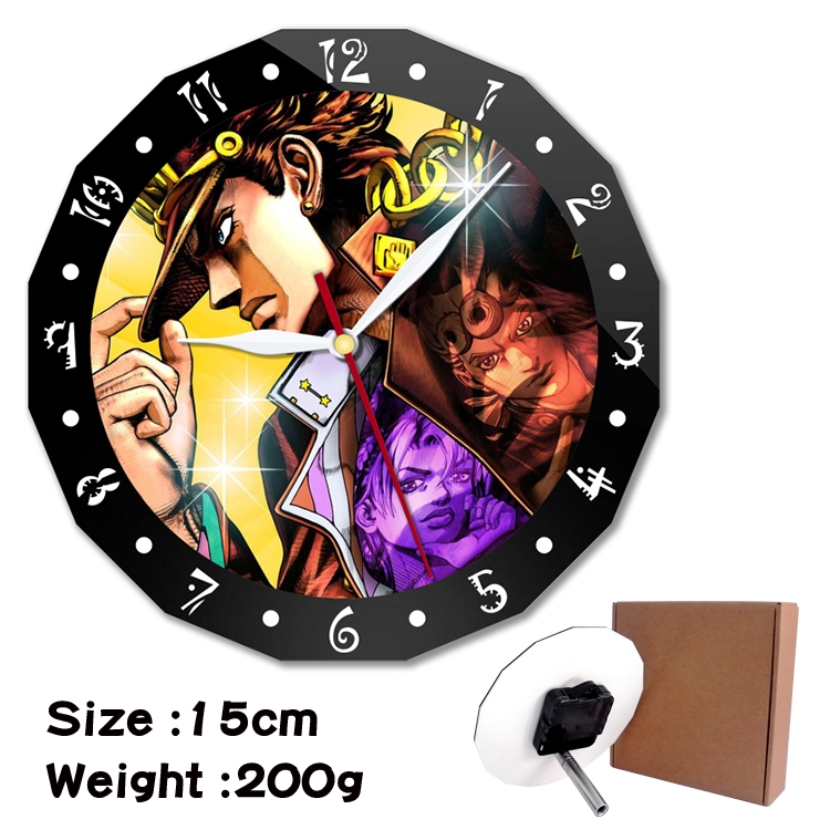 JoJos Bizarre Adventure Cartoon double acrylic wall clock alarm clock