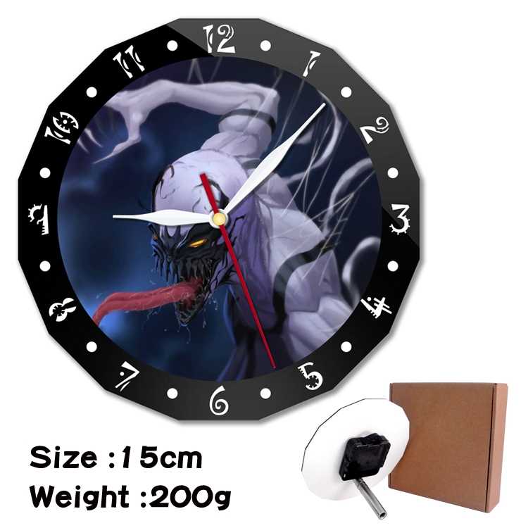 Venom Anime double acrylic wall clock alarm clock 15cm 200g