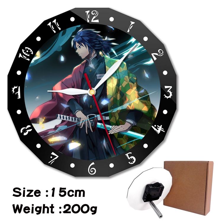 Demon Slayer Kimets Anime double acrylic wall clock alarm clock 15cm 200g