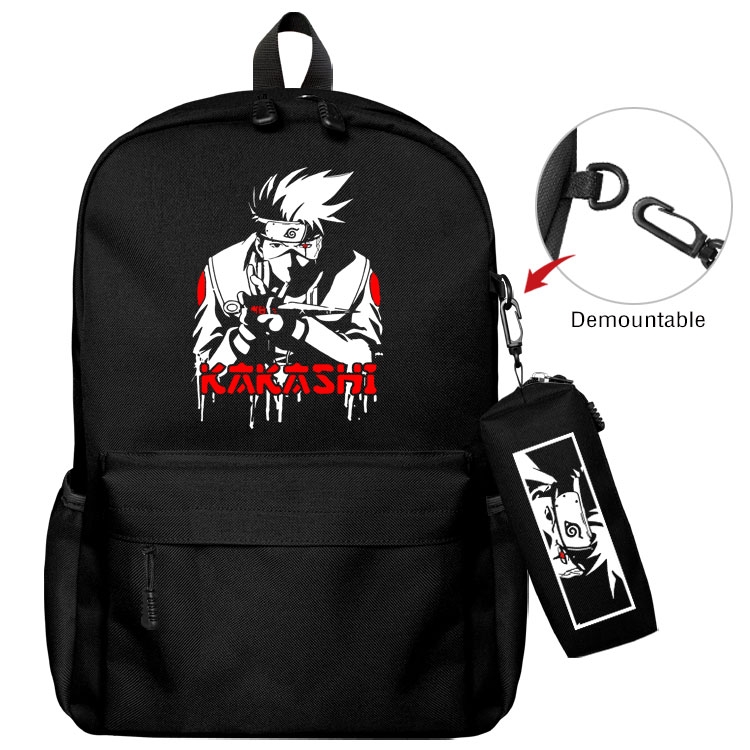  Naruto Anime student school bag backpack Pencil Bag combination