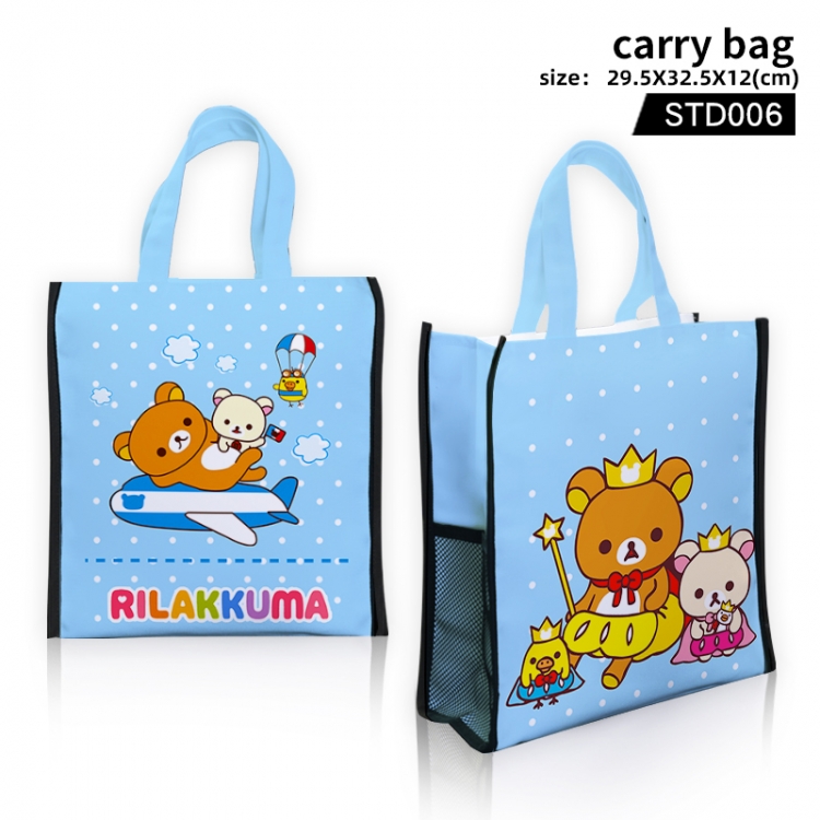 Rilakkuma Anime carry bag  tote bag 29.5X32.5X12CM STD006